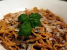 Spaghetti mit Tomaten-Zucchini-Sugo - Rezept