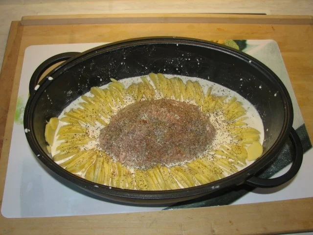 Hackbraten mit Kartoffelgratin - Rezept