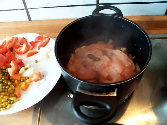 Gemüse - Käsetopf mit Hähnchenfiletstreifen - Rezept - Bild Nr. 4