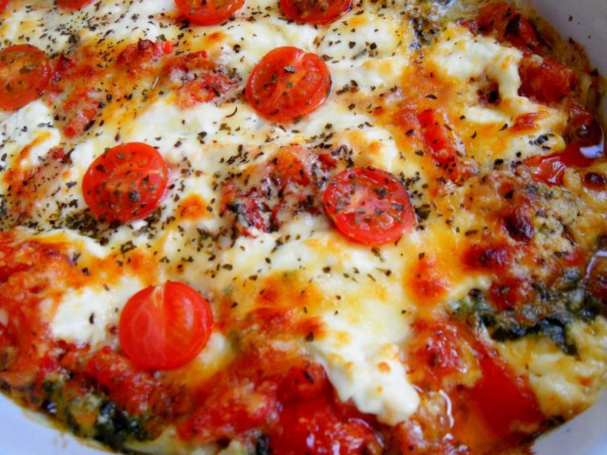 Vegetarische Lasagne mit Spinat und Tomaten - einfach - von Miez Vegetarische Lasagne mit Spinat und Tomaten - einfach - von Miez