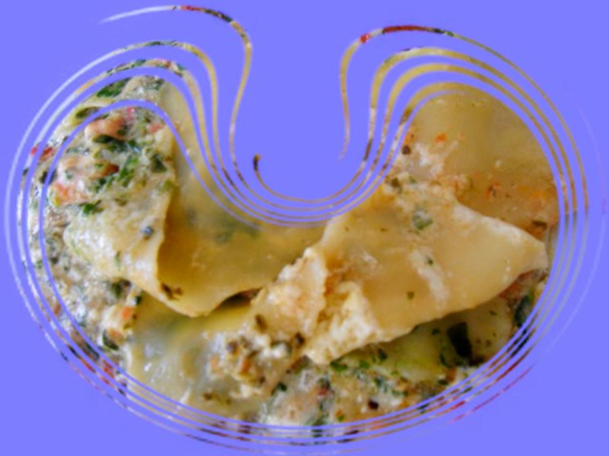 Vegetarische Lasagne; mit Spinat und Tomaten - Rezept - Bild Nr. 3