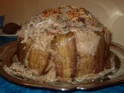 Gestürzter Auberginen-Reis-Topf - Rezept