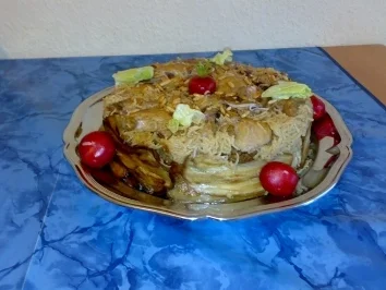 Rezept: Gestürzter Auberginen-Reis-Topf Gestürzter Auberginen-Reis-Topf - Rezept