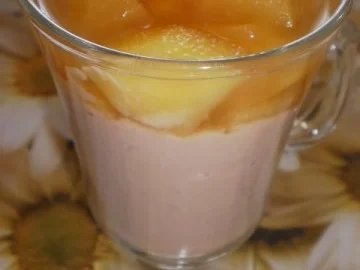 Ricottaschokocreme mit Apfelkompott mit Obstler - Rezept