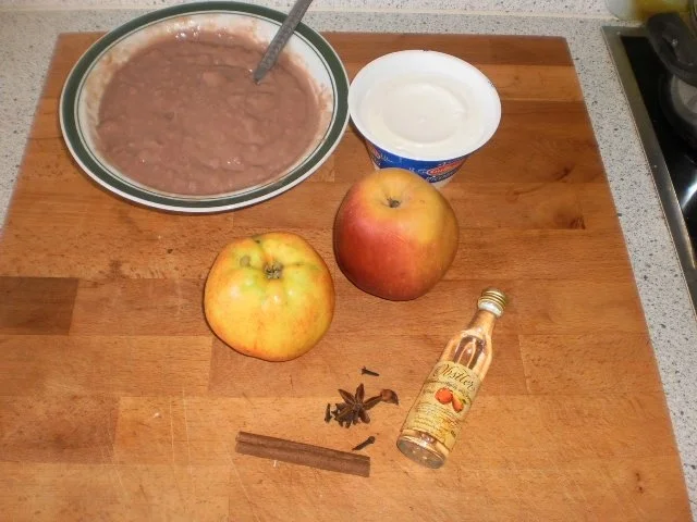 Ricottaschokocreme mit Apfelkompott mit Obstler - Rezept - Bild Nr. 2