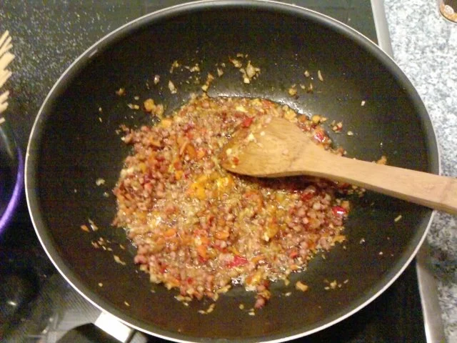 Spaghetti Prosciutto molto picante a la Andy - Rezept - Bild Nr. 6