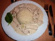 Fl/Pute: Geschnetzeltes in Estragonsahne - Rezept