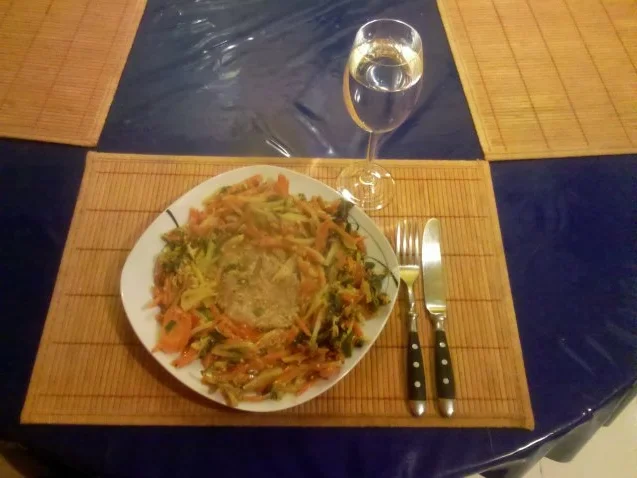 Fleisch: Schweinefleisch unter Gemüsehaube - Rezept