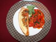 Sauerrahmteigstrudel mit italienischem Gemüse und Tomatenragout - Rezept