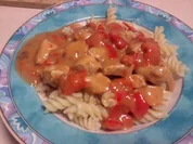 Paprika-Sahnegeschnetzeltes - Rezept