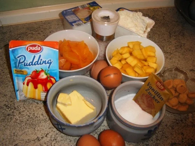 Rezept: Mango-Aprikosen -Auflauf Bild Nr. 2 Mango-Aprikosen -Auflauf - Rezept - Bild Nr. 2