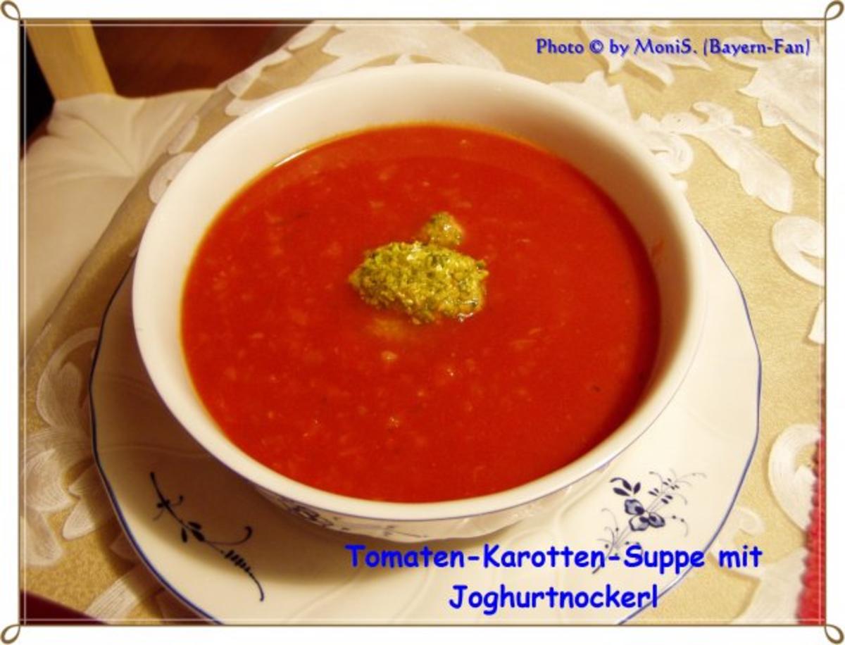 Tomaten-Karotten-Suppe mit Joghurtnockerl - Rezept
