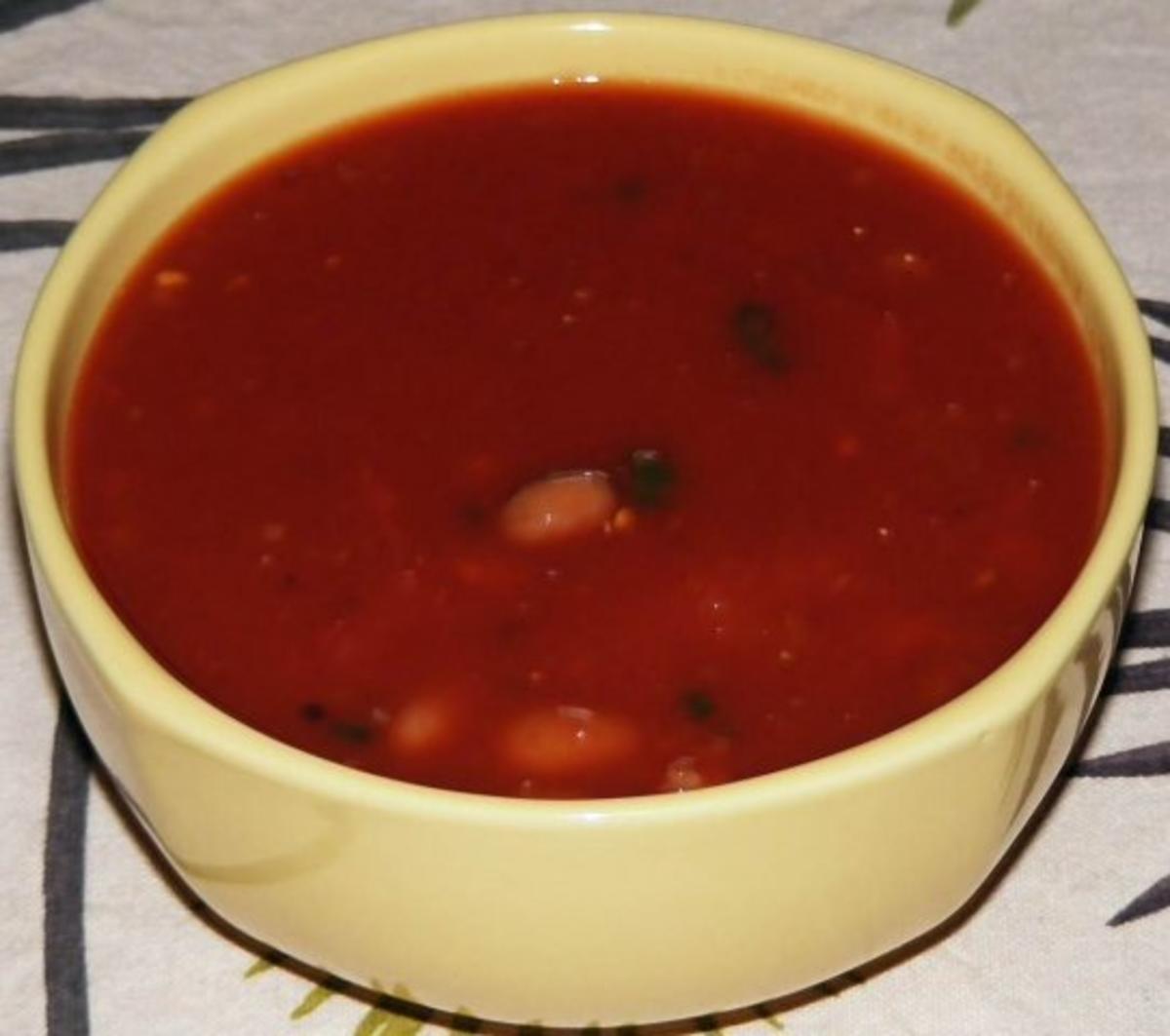 Pikanter Chilibohnen-Tomaten-Peperoni-Topf - Rezept