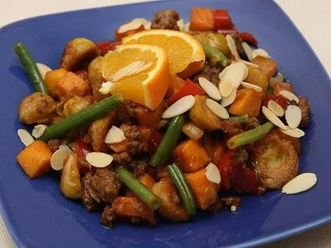 Rezept: Rosenkohlpfanne mit Hack und Süßkartoffel Bild Nr. 10 Rosenkohlpfanne mit Hack und Süßkartoffel - Rezept - Bild Nr. 10