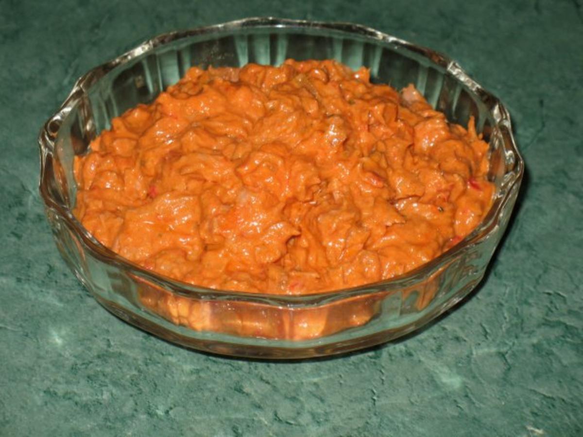 Dip/Sauce - Thunfisch-Tomaten-Paprika-Dip auf Schmandbasis - Rezept ...