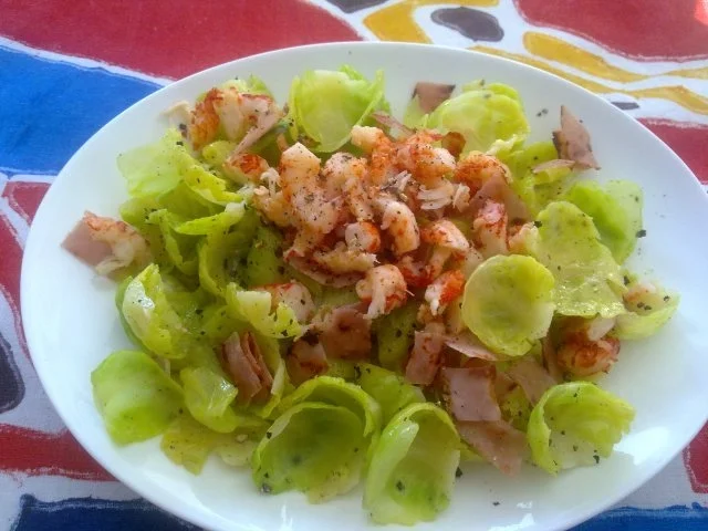 Rosenkohlblätter Salat mit Senfdressing - Rezept - Bild Nr. 2