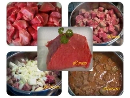 Rezept: Rindergulasch in herzhafter Sauce mit Perlgraupen - Türmchen Bild Nr. 4 Rindergulasch in herzhafter Sauce mit Perlgraupen - Türmchen - Rezept - Bild Nr. 4