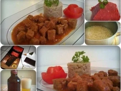 Rezept: Rindergulasch in herzhafter Sauce mit Perlgraupen - Türmchen Bild Nr. 17 Rindergulasch in herzhafter Sauce mit Perlgraupen - Türmchen - Rezept - Bild Nr. 17