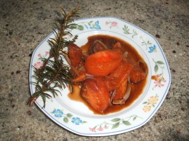 Gemüse: Tomatengemüse in Balsamico - Rezept