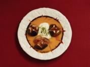 Gebackene Feigen mit Mascarponecreme auf Mangospiegel (Anouschka Renzi) - Rezept