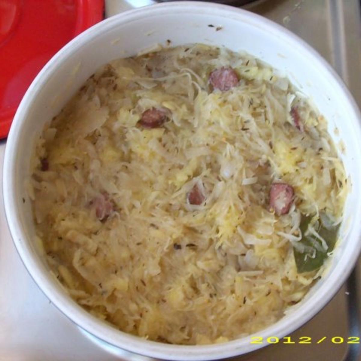 Sauerkraut/Kartoffelpfanne - Rezept