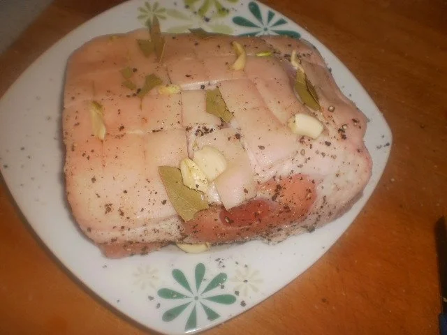 Rezept: Krustenbraten mit Schneidebohnen Bild Nr. 3 Krustenbraten mit Schneidebohnen - Rezept - Bild Nr. 3