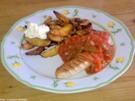 Zigeunerwurst mit Kartoffelspalten - Rezept