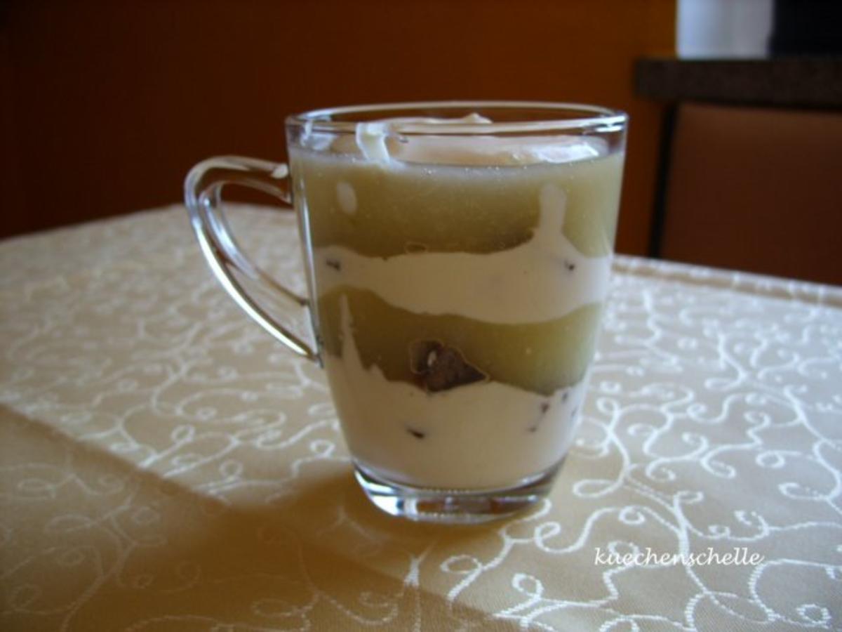 Bilder für Dessert: Quark-Apfelmus-Dessert - Rezept