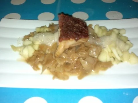 Schweinekrustenbraten | gezupfter Weißkohl | Apfelkompott mit Thymian | Apfelbier - Rezept - Bild Nr. 2