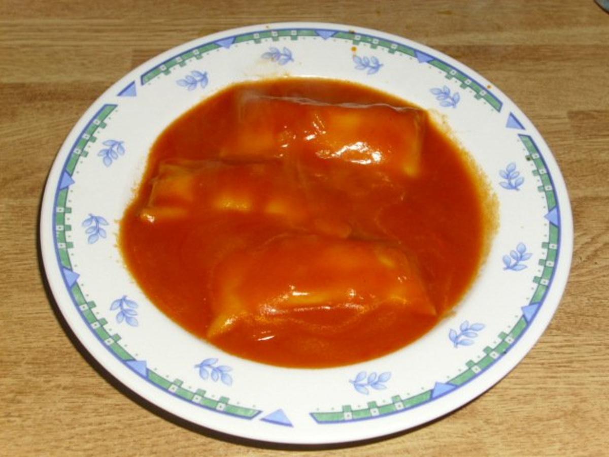Asia-Maultaschen in Tomatensoße - Rezept - Bild Nr. 2