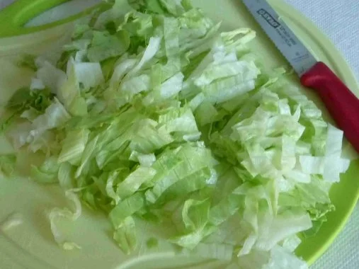 Rezept: Fleischlos : Schwäbischen Kartoffelsalat mit Bärlauchbratlingen Bild Nr. 4 Fleischlos : Schwäbischen Kartoffelsalat mit Bärlauchbratlingen - Rezept - Bild Nr. 4