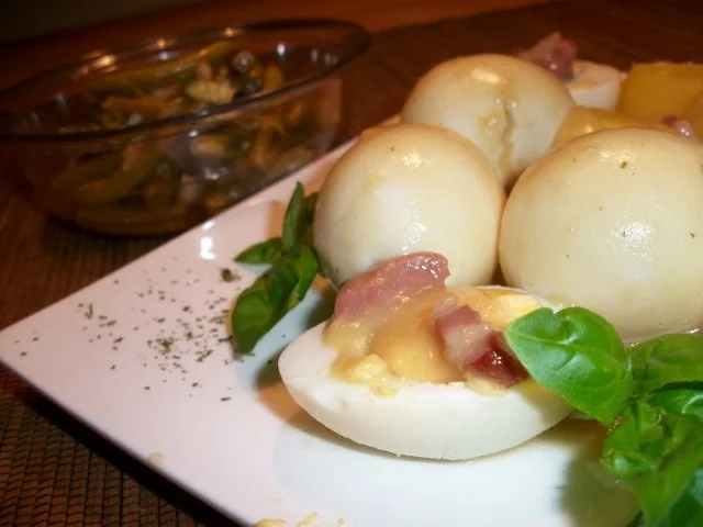 Rezept: Senfeier mit Salzkartoffeln und Bohnensalat.....Norddeutsche Art......Wie bei meiner Oma.. Bild Nr. 6 Senfeier mit Salzkartoffeln und Bohnensalat.....Norddeutsche Art......Wie bei meiner Oma.. - Rezept - Bild Nr. 6