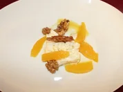 Grießflammeri mit Gewürzorangen und Walnüssen - Rezept