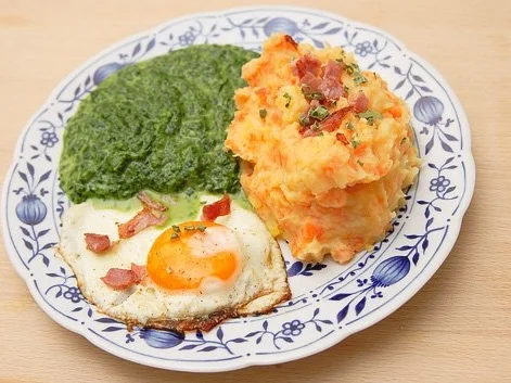 Rezept: Ka-Ka-Rü-Pü mit Spinat und Ei-chen Bild Nr. 6 Ka-Ka-Rü-Pü mit Spinat und Ei-chen - Rezept - Bild Nr. 6