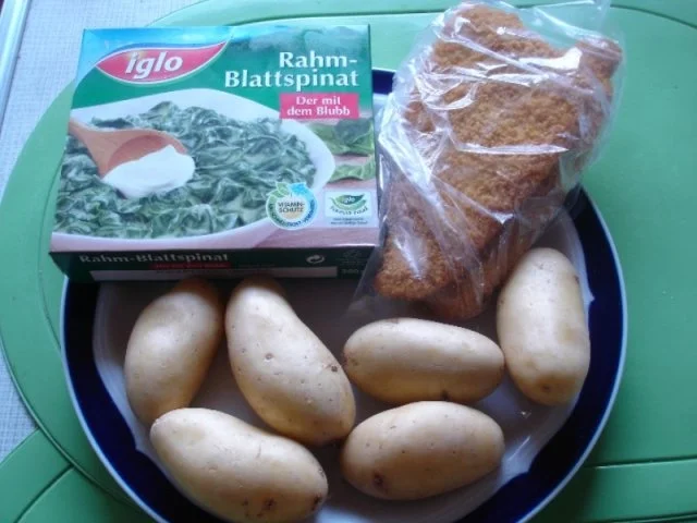 Schollenfilet mit Rahmspinat und Kartoffelpilzen - Rezept - Bild Nr. 2