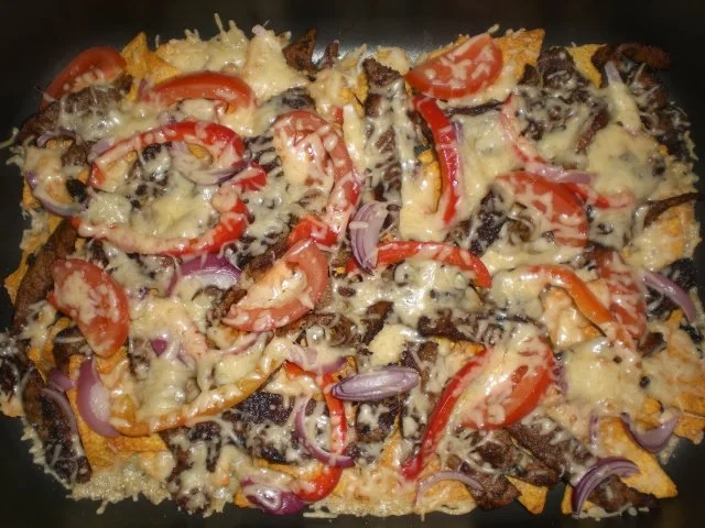 Mexikanische Rindfleischstreifen auf Taco-Chips - Rezept