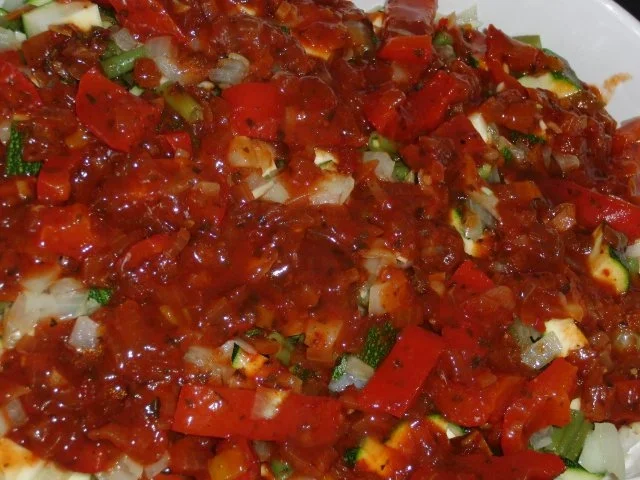 Rezept: Fisch : Resteauflauf mit Fischfilet eingebettet in Reis und Gemüse Bild Nr. 6 Fisch : Resteauflauf mit Fischfilet eingebettet in Reis und Gemüse - Rezept - Bild Nr. 6