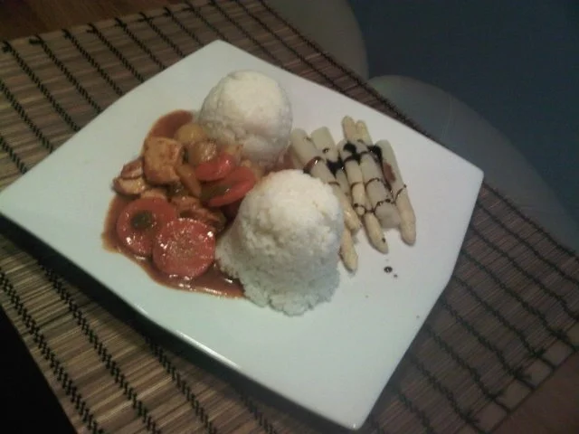 Asparagus greets asia - Rezept