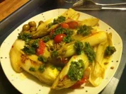 Gebratener Chicorée mit Zitronen-Petersilien-Pesto - Rezept