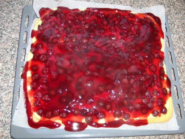 Kirsch-Schmand-Blech-Kuchen - Rezept - Bild Nr. 8