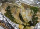 gegrillter Zander mit Kräuterbaguette - Rezept