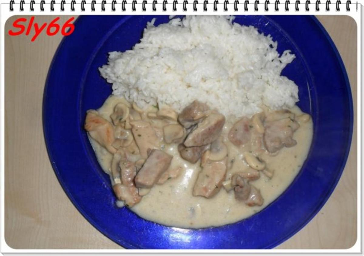 Bilder für Fleischgerichte:Champignon-Rahm-Geschnetzeltes - Rezept