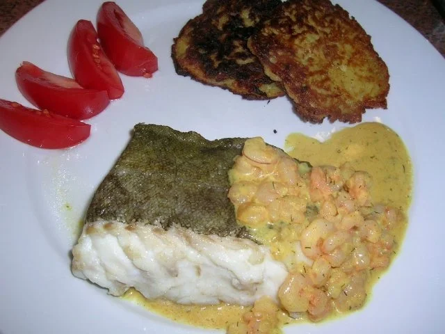 Skrei mit Krabbenragout an Rösti - Rezept - Bild Nr. 2