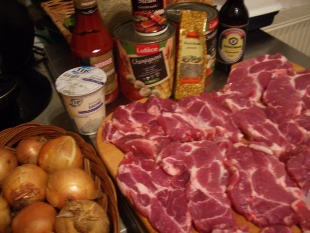 Rezept: Schweinenackensteak mariniert mit Champignons Bild Nr. 3 Schweinenackensteak mariniert mit Champignons - Rezept - Bild Nr. 3