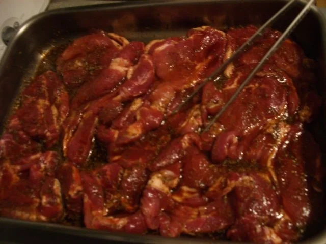 Rezept: Schweinenackensteak mariniert mit Champignons Bild Nr. 4 Schweinenackensteak mariniert mit Champignons - Rezept - Bild Nr. 4