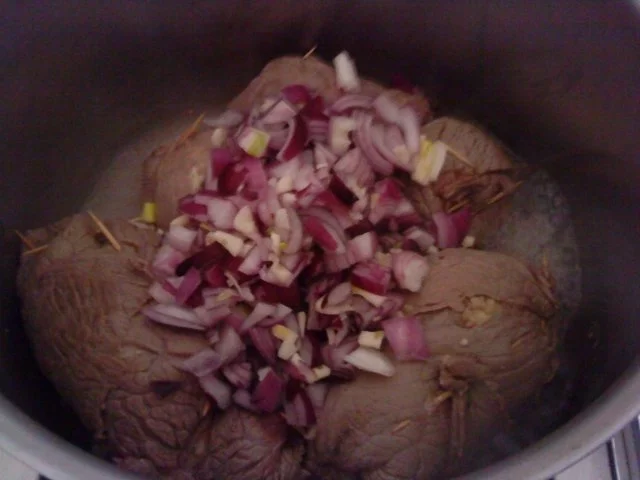 Zwergi's Rinder - Roulade mit besonderer Fuellung an Tomatensauce und Reis - Rezept - Bild Nr. 13