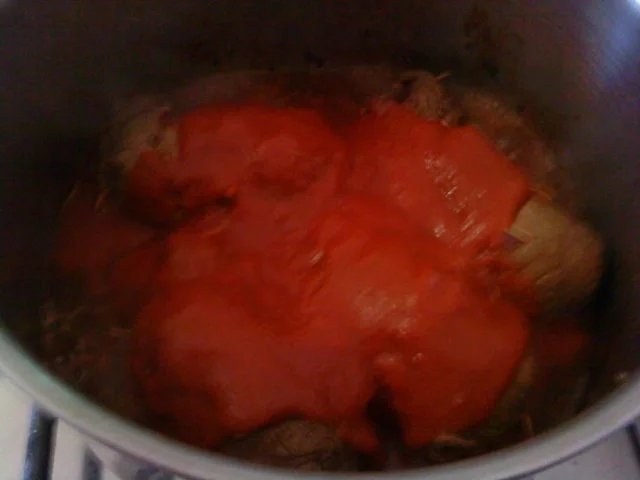 Zwergi's Rinder - Roulade mit besonderer Fuellung an Tomatensauce und Reis - Rezept - Bild Nr. 15