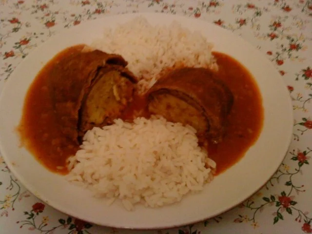 Zwergi's Rinder - Roulade mit besonderer Fuellung an Tomatensauce und Reis - Rezept - Bild Nr. 18