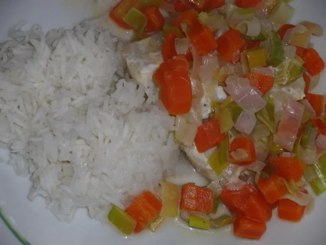 Rezept: Fisch : Kabeljau gedämpft auf köstlichen Gemüsebeet Bild Nr. 2 Fisch : Kabeljau gedämpft auf köstlichen Gemüsebeet - Rezept - Bild Nr. 2