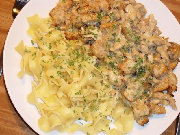 Geschnetzeltes mit Weinkruste - Rezept